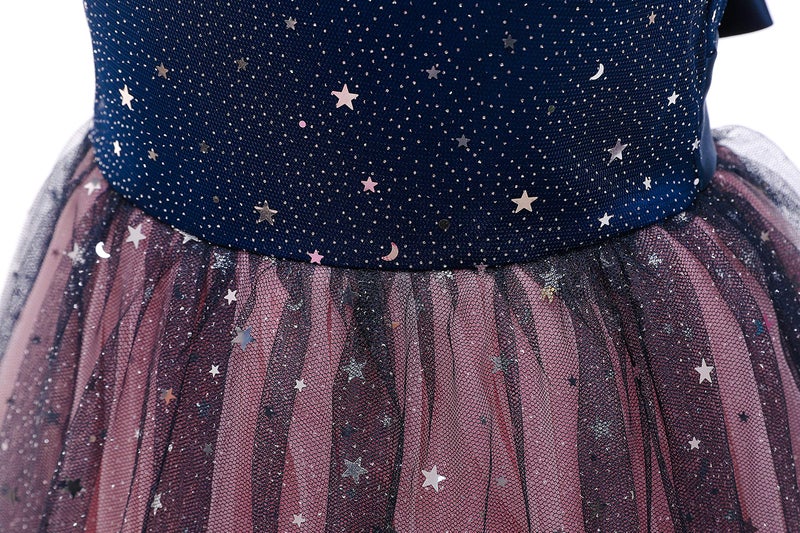 Glamulice Navy Blue Flower Girl Lace Junior Bridesmaid Dresses for Wedding Princess Spaghetti Strap Sparkle Ombre Tulle Dress Party Pageant Dance Ball Gown Pink Formal Holiday Evening Prom Gown 13 14 - Image 5